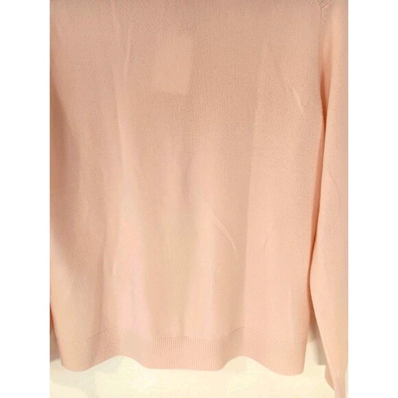 NWT Lands' End 100% Cashmere Cardigan Sweater Pink Peach Women's M/P 10-12 - Picture 8 of 12